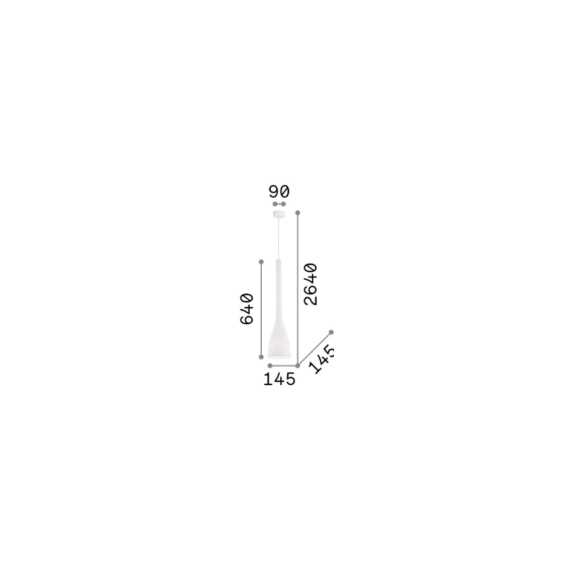 Полилей FLUT SP1 BIG BIANCO 035666 Ideal Lux 1xE27 | Osvetlenieto.bg
