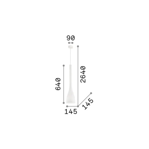 Полилей FLUT SP1 BIG NERO 035680 Ideal Lux 1xE27 | Osvetlenieto.bg