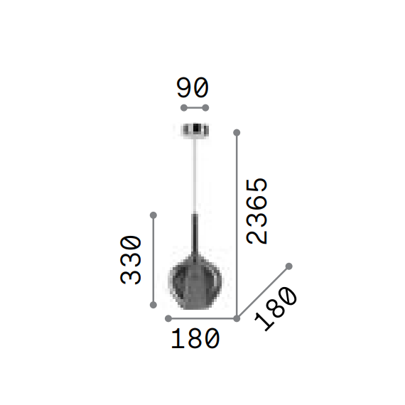 Полилей KALIQUE-1 SP1 D18 AMBRA 359885 Ideal Lux 1xE27 | Osvetlenieto.bg
