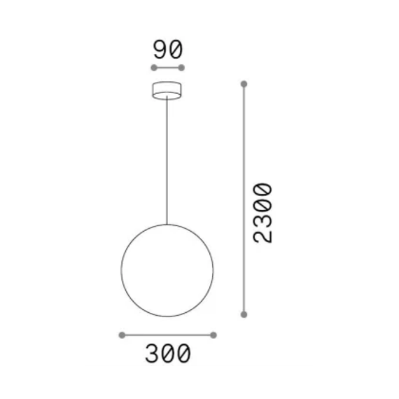 Полилей MAPA BIANCO SP1 D30 009087 Ideal Lux 1xE27 | Osvetlenieto.bg