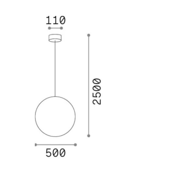 Полилей MAPA BIANCO SP1 D50 032122 Ideal Lux 1xE27 | Osvetlenieto.bg