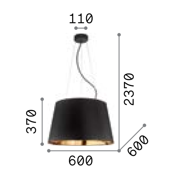 Полилей NORDIK SP6 161662 Ideal Lux 6xE27 | Osvetlenieto.bg