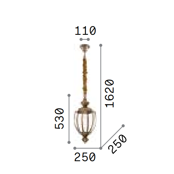 Полилей NORMA SP1 CROMO 094786 Ideal Lux 1xE27 | Osvetlenieto.bg