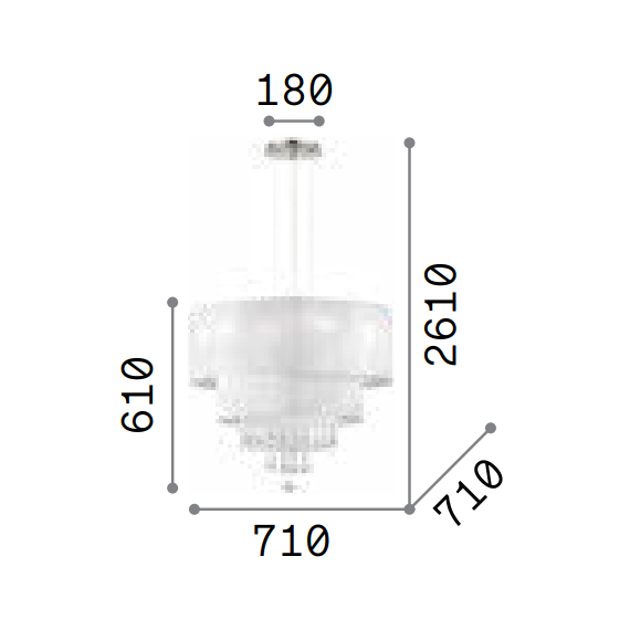 Полилей OPERA SP6 068299 Ideal Lux 6xE27 | Osvetlenieto.bg