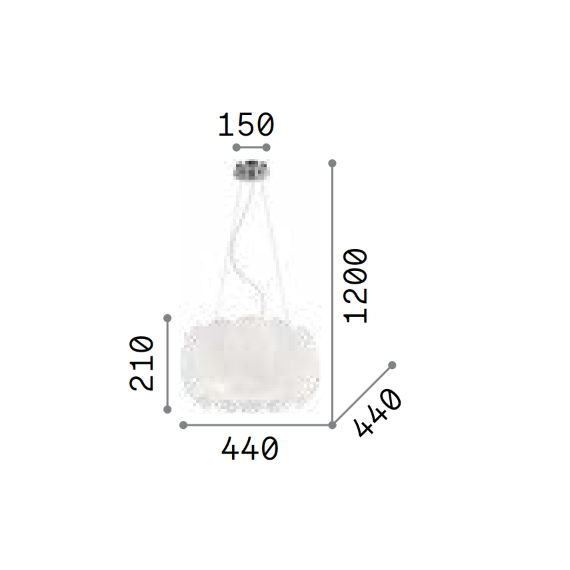 Полилей OVALINO SP5 074139 Ideal Lux 5xE27 | Osvetlenieto.bg