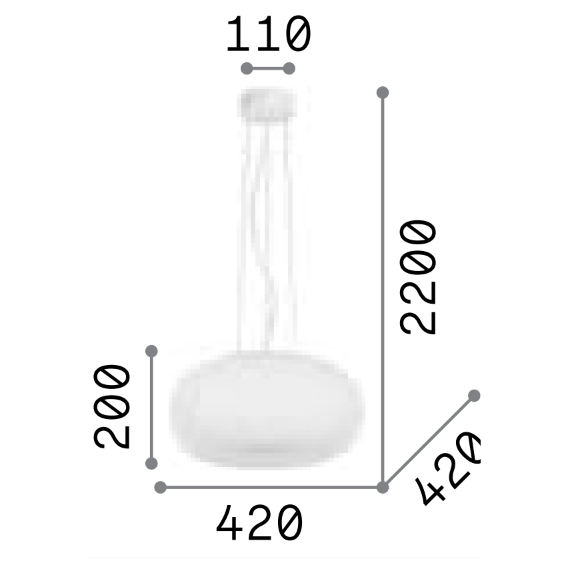 Полилей ULISSE SP3 D42 095226 Ideal Lux 3xE27 | Osvetlenieto.bg
