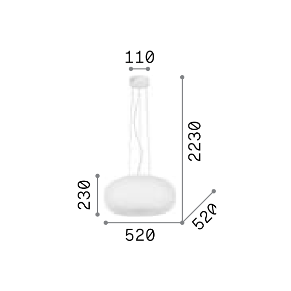 Полилей ULISSE SP3 D52 098616 Ideal Lux 3xE27 | Osvetlenieto.bg