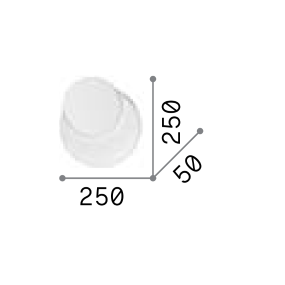 LED Аплик POUCHE AP ROUND 259345 Ideal Lux | Osvetlenieto.bg