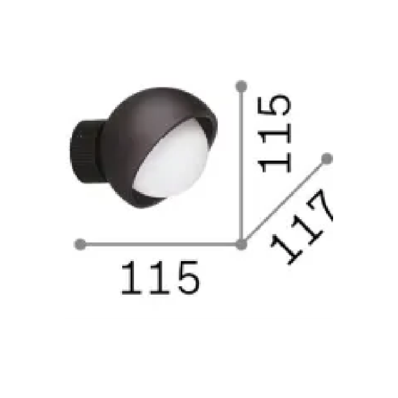Аплик BLOOM AP1 D12 NERO 366548 Ideal Lux 1xG9 | Osvetlenieto.bg