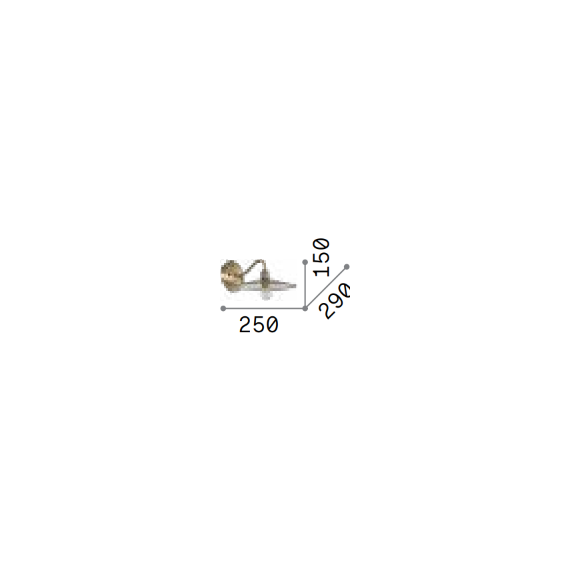 Аплик CANTINA AP1 RAME 112695 Ideal Lux 1xE14 | Osvetlenieto.bg