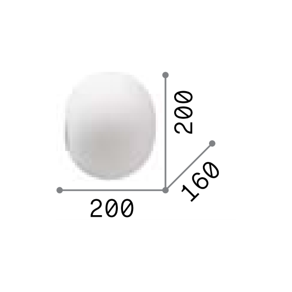 Аплик COTTON AP1 D20 352336 Ideal Lux 1xE14 | Osvetlenieto.bg