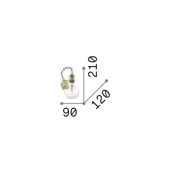 Аплик FRIDA AP1 BRUNITO 163321 Ideal Lux 1xE27 | Osvetlenieto.bg