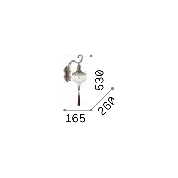 Аплик HAREM AP1 115962 Ideal Lux 1xE27 | Osvetlenieto.bg