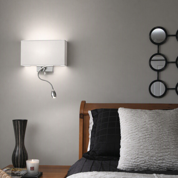 Аплик HOTEL AP2 TOTALE BIANCO 215693 Ideal Lux 2xE27/LED | Osvetlenieto.bg