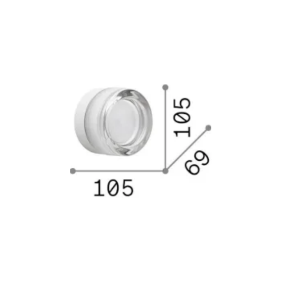Аплик LOLLY AP1 TRASPARENTE 354651 Ideal Lux 1xGX53 IP44 | Osvetlenieto.bg