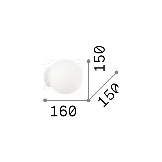 Аплик MAPA BIANCO AP1 D15 059808 Ideal Lux 1xG9 | Osvetlenieto.bg