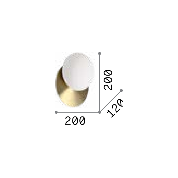 Аплик NINFEA AP1 OTTONE 293646 Ideal Lux 1xGX53 | Osvetlenieto.bg