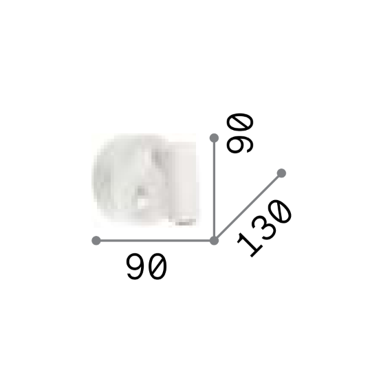 LED Аплик PAGE AP ROUND NERO 142579 Ideal Lux | Osvetlenieto.bg