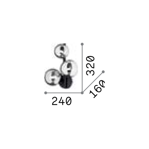 Аплик PERLAGE AP3 BIANCO 283784 Ideal Lux 3xG9 | Osvetlenieto.bg