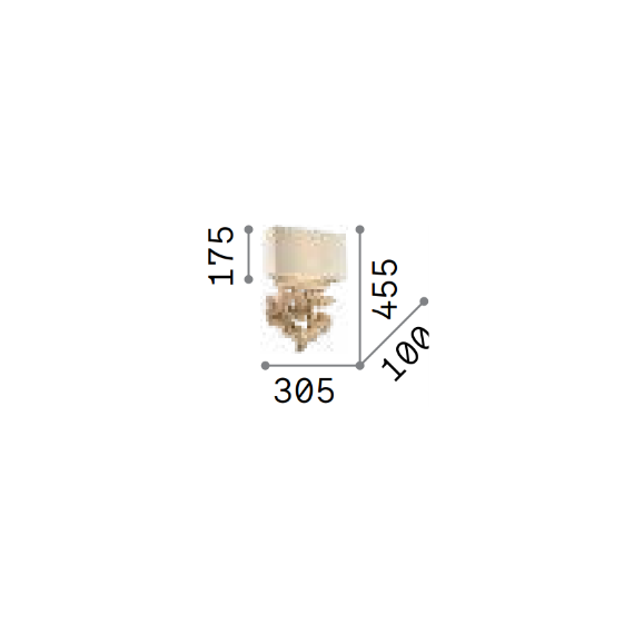 Аплик PETER AP2 075211 Ideal Lux 2xE14 | Osvetlenieto.bg