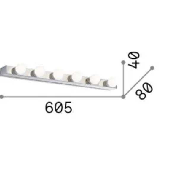 Аплик PRIVE' AP6 BIANCO 159423 Ideal Lux 6xE14 | Osvetlenieto.bg
