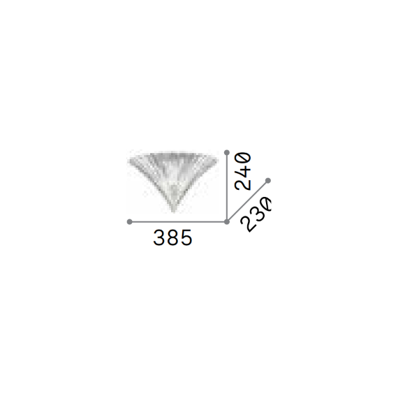 Аплик SANTA AP1 BIG ORO 087375 Ideal Lux 1xE14 | Osvetlenieto.bg