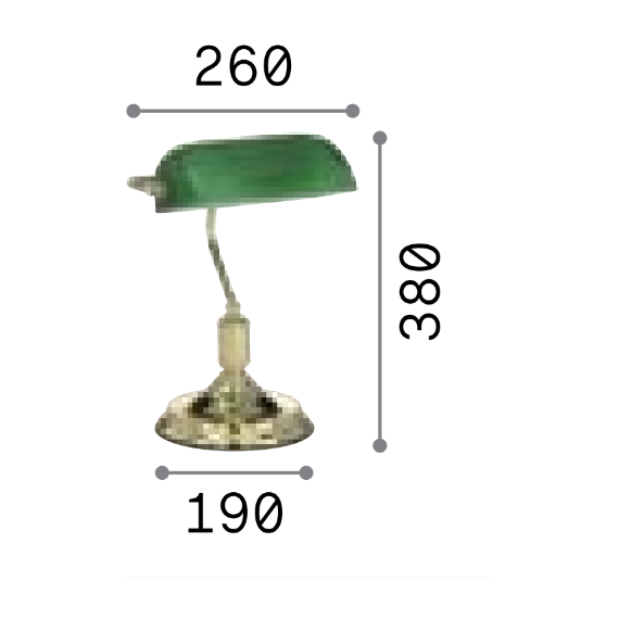 Настолна лампа LAWYER TL1 BRUNITO 045030 Ideal Lux 1xE27 | Osvetlenieto.bg