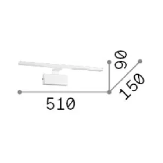 LED Аплик ALMA AP D51 CROMO 224930 Ideal Lux | Osvetlenieto.bg
