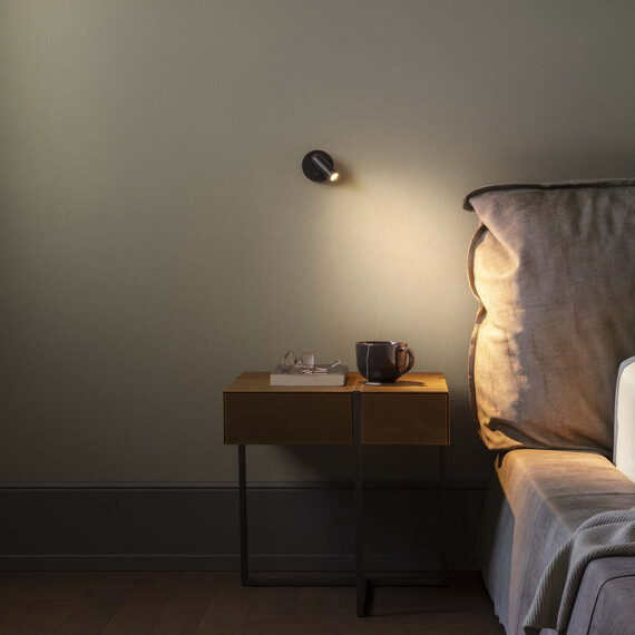 LED Аплик BEAN AP ROUND NERO 260617 Ideal Lux | Osvetlenieto.bg