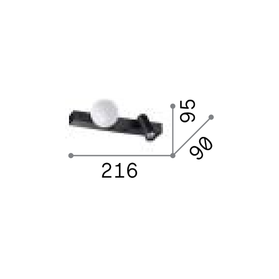LED Аплик BINOMIO LED AP BIANCO 336534 Ideal Lux | Osvetlenieto.bg