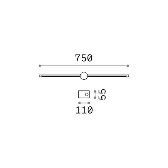 LED Аплик ESSENCE AP ROUND D075 LUCE A 45° BIANCO 3000K 310138 Ideal Lux | Osvetlenieto.bg