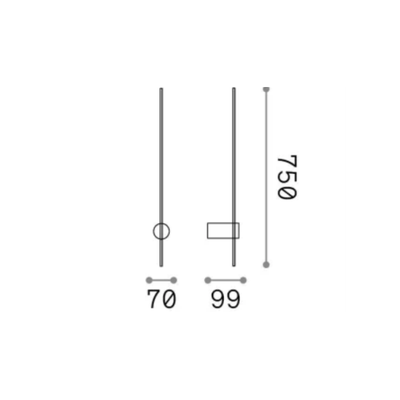 LED Аплик ESSENCE AP ROUND D075 LUCE IND. OTTONE 3000K 371665 Ideal Lux | Osvetlenieto.bg