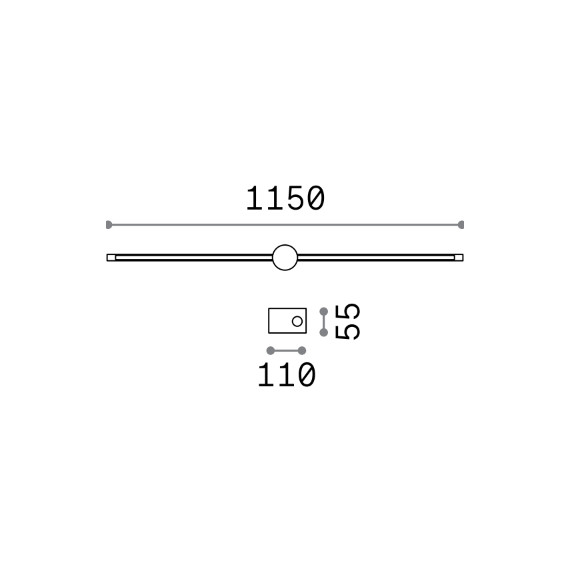 LED Аплик ESSENCE AP ROUND D115 LUCE A 45° OTTONE 3000K 327785 Ideal Lux | Osvetlenieto.bg
