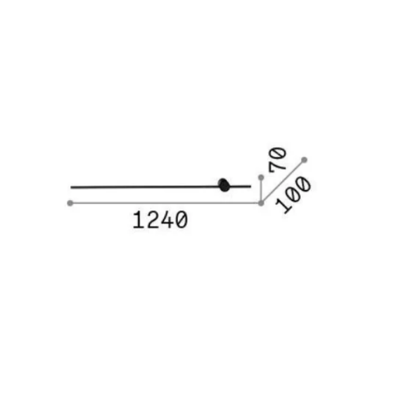 LED Аплик ESSENCE AP ROUND D115 LUCE IND. NERO 4000K 341026 Ideal Lux | Osvetlenieto.bg