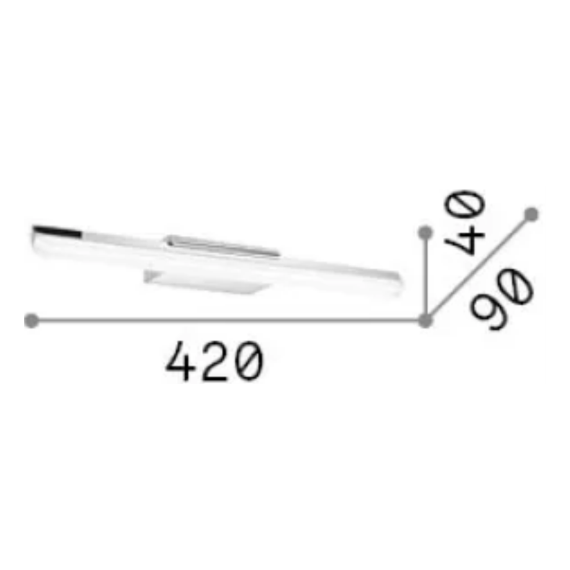 LED Аплик за баня RIFLESSO AP D42 NERO 302225 Ideal Lux  IP54 | Osvetlenieto.bg