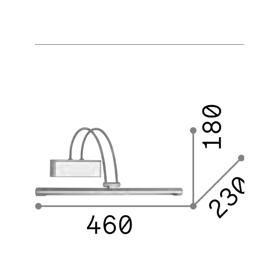 LED Аплик за картина BOW AP D46 OTTONE 121178 Ideal Lux | Osvetlenieto.bg