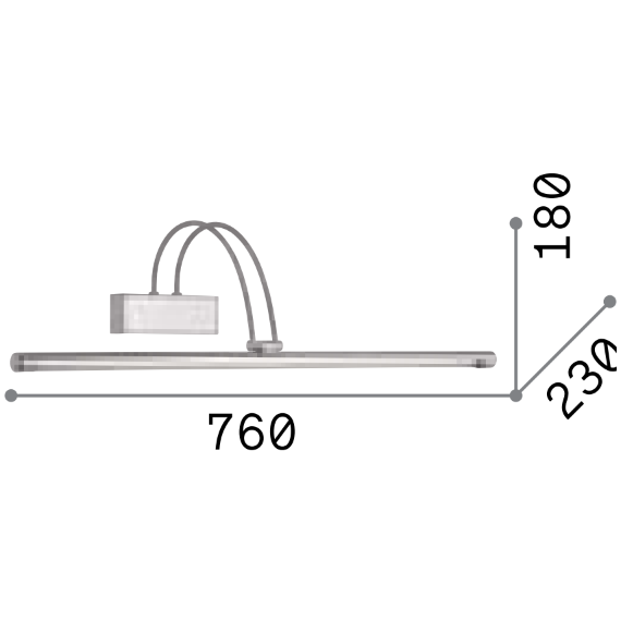 LED Аплик за картина BOW AP D76 OTTONE 121130 Ideal Lux | Osvetlenieto.bg