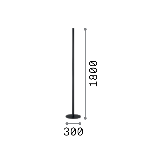 LED Лампион LOOK PT1 ROUND D40 H1800 BIANCO 3000K 304922 Ideal Lux | Osvetlenieto.bg