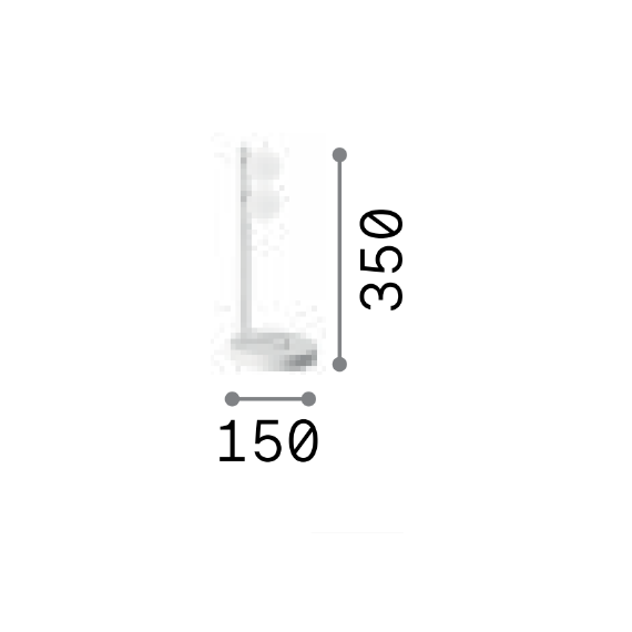 LED Настолна лампа BINOMIO LED TL2 NERO 313320 Ideal Lux | Osvetlenieto.bg