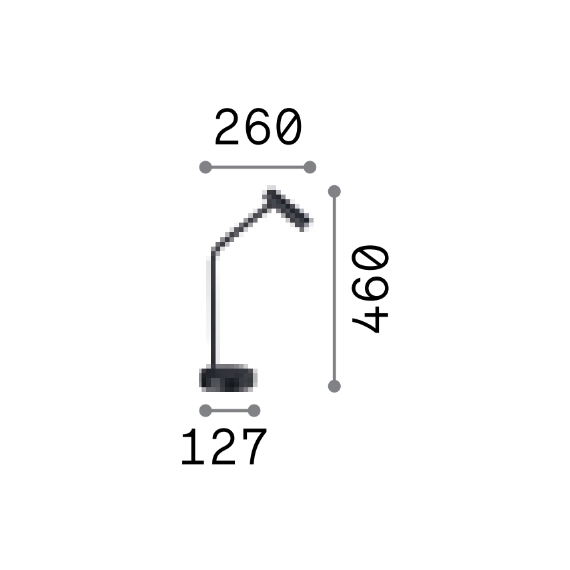 LED Настолна лампа EASY TL NERO 295534 Ideal Lux | Osvetlenieto.bg