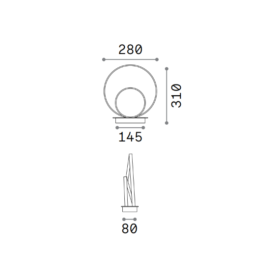 LED Настолна лампа OZ TL ON-OFF OTTONE 2700K 342481 Ideal Lux | Osvetlenieto.bg