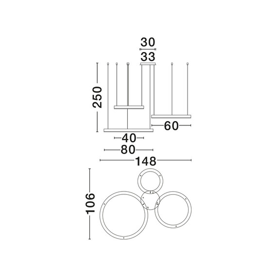 LED Полилей ELOWEN 9345653 NovaLuce 181W 3000K Triac Dimmable | Osvetlenieto.bg