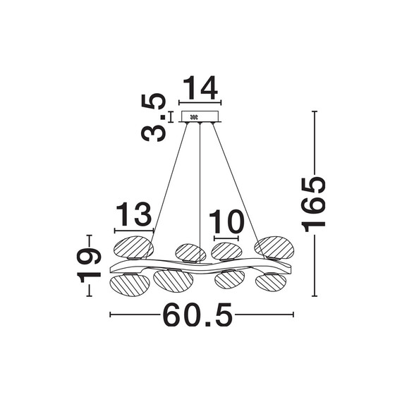 LED Полилей SEVERO 9187029 NovaLuce 27W 3000K Triac Dimmable | Osvetlenieto.bg