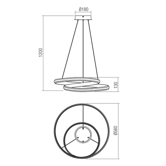 LED полилей TORSION 01-4362 Redo 40W  CCT 3000K-4000K | Osvetlenieto.bg