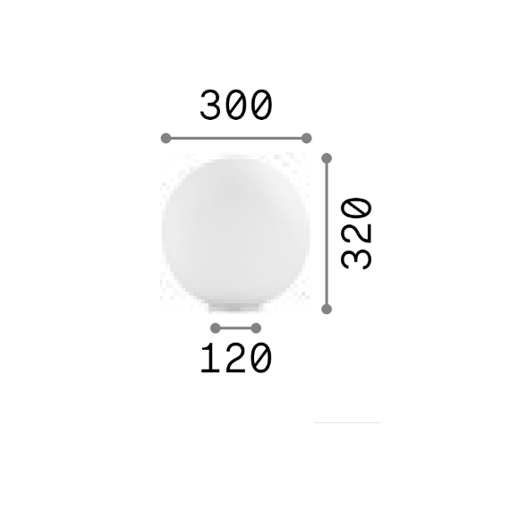 Настолна лампа MAPA BIANCO TL1 D30 009131 Ideal Lux 1xE27 | Osvetlenieto.bg