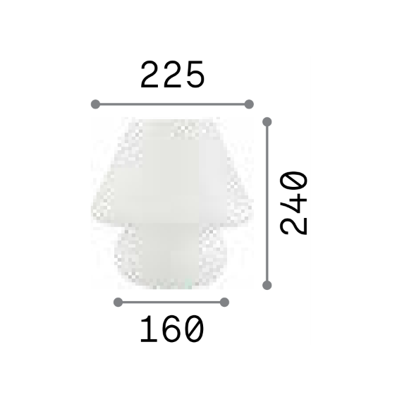 Настолна лампа PRATO TL1 BIG 074702 Ideal Lux 1xE27 | Osvetlenieto.bg