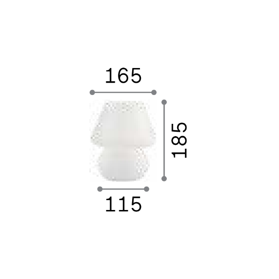 Настолна лампа PRATO TL1 SMALL 074726 Ideal Lux 1xE14 | Osvetlenieto.bg