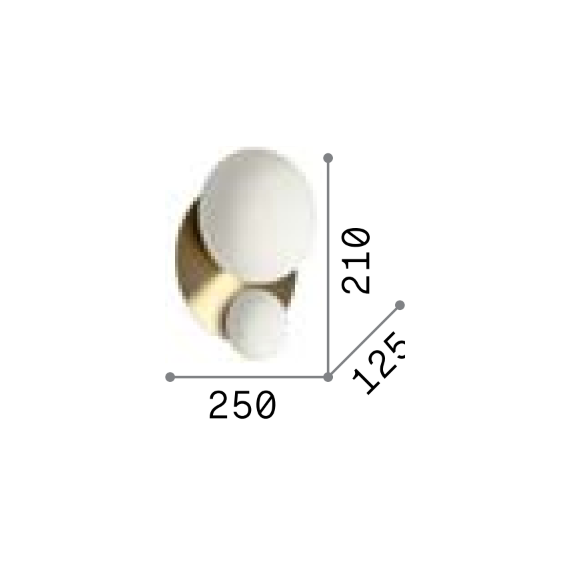 Плафон NINFEA AP2 OTTONE 346533 Ideal Lux 2xG9 | Osvetlenieto.bg