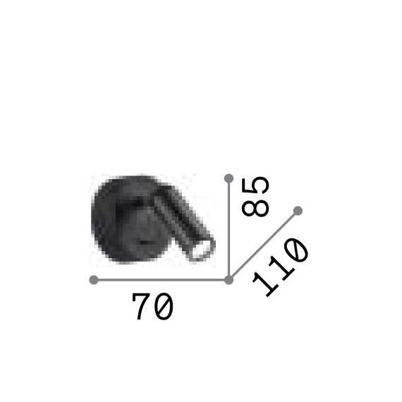LED Аплик BEAN AP ROUND NICKEL 260631 Ideal Lux | Osvetlenieto.bg