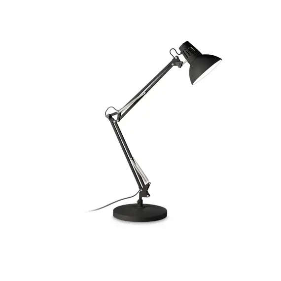 Настолна лампа WALLY TL1 TOTALE NERO 265278 Ideal Lux 1xE27 | Osvetlenieto.bg